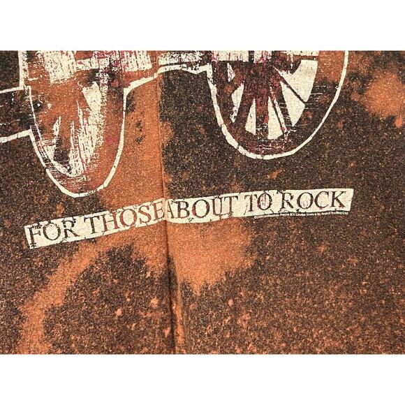 AC/DC For Those About To Rock Concert T‎ Shirt Medium Bleached Cut 2009 Rockware - Picture 5 of 6